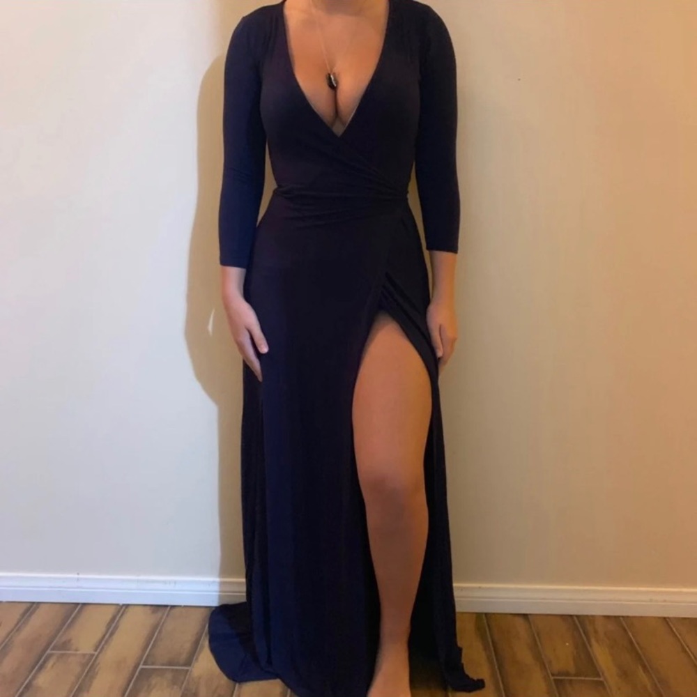 Lulus navy wrap dress